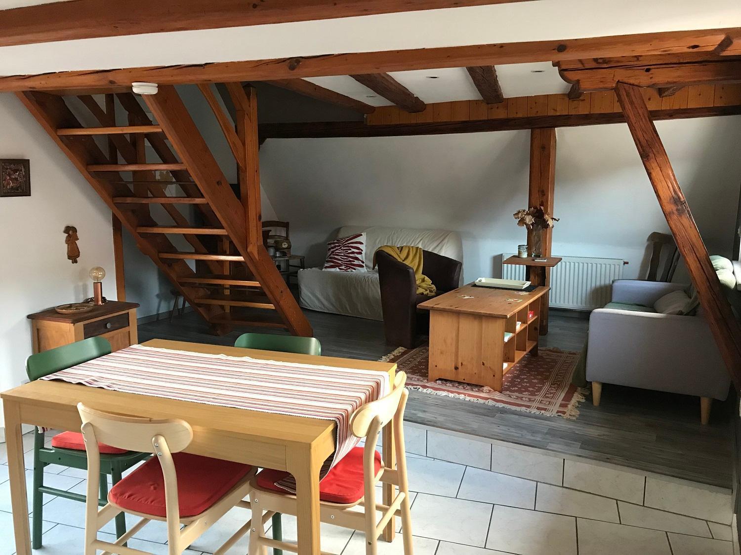Appartement Au-Dessus Des Toits Plein Centre Avec Vue Sur Les Vignes à Barr Extérieur photo